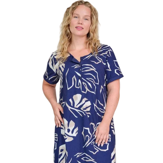 Camisón manga corta estampado vegetal - Massana