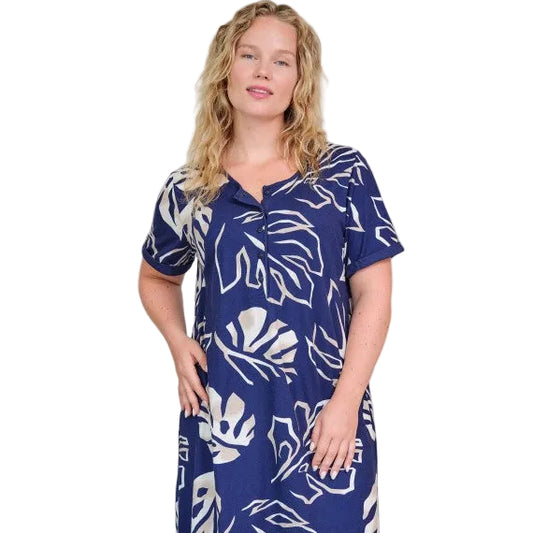 Camisón manga corta estampado vegetal - Massana