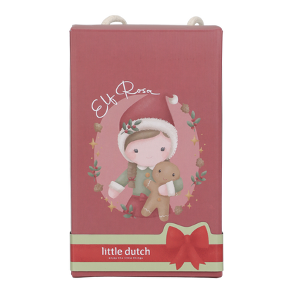 Rosa muñeca blandita Navidad - Little Dutch