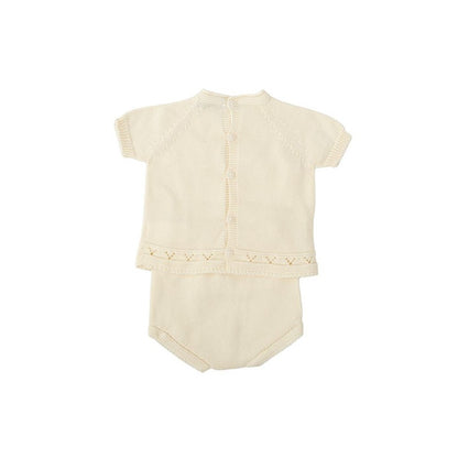 Conjunto ranita tricotosa crudo Viento - Bsbidu