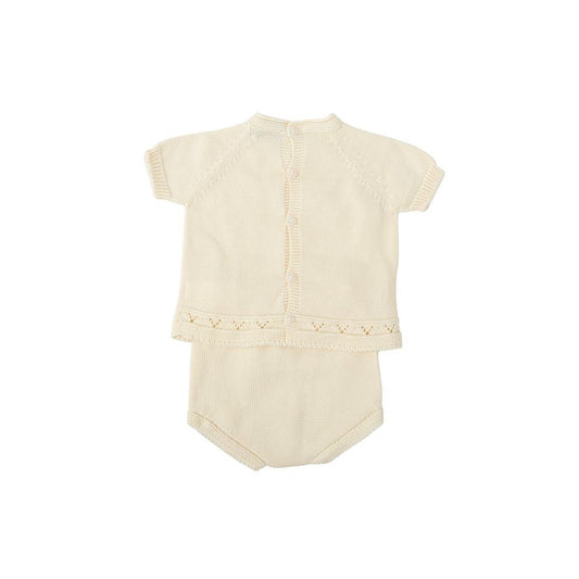 Conjunto ranita tricotosa crudo Viento - Bsbidu