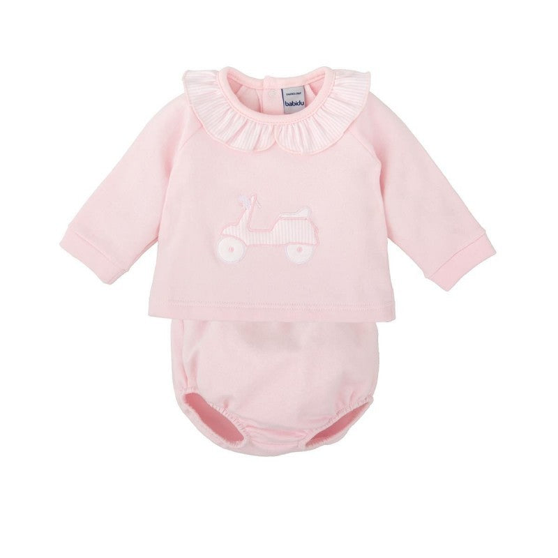 Conjunto bebé niña cuello volante Aire - Babidu