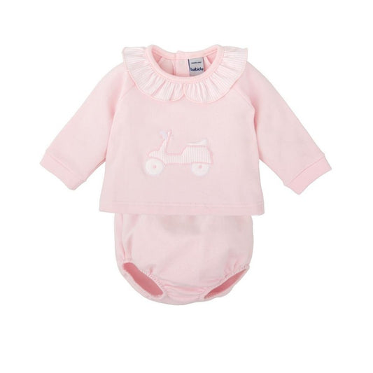 Conjunto bebé niña cuello volante Aire - Babidu