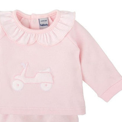 Conjunto bebé niña cuello volante Aire - Babidu
