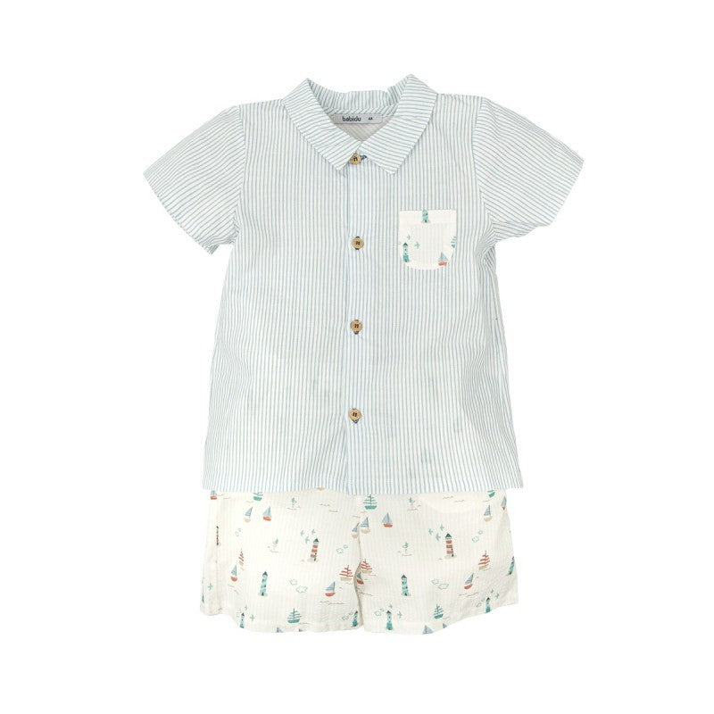 Conjunto niño cuello pico Claridad  - Babidu