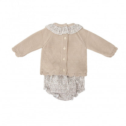 Conjunto punto bebé cuello volante Escarcha - Babidu