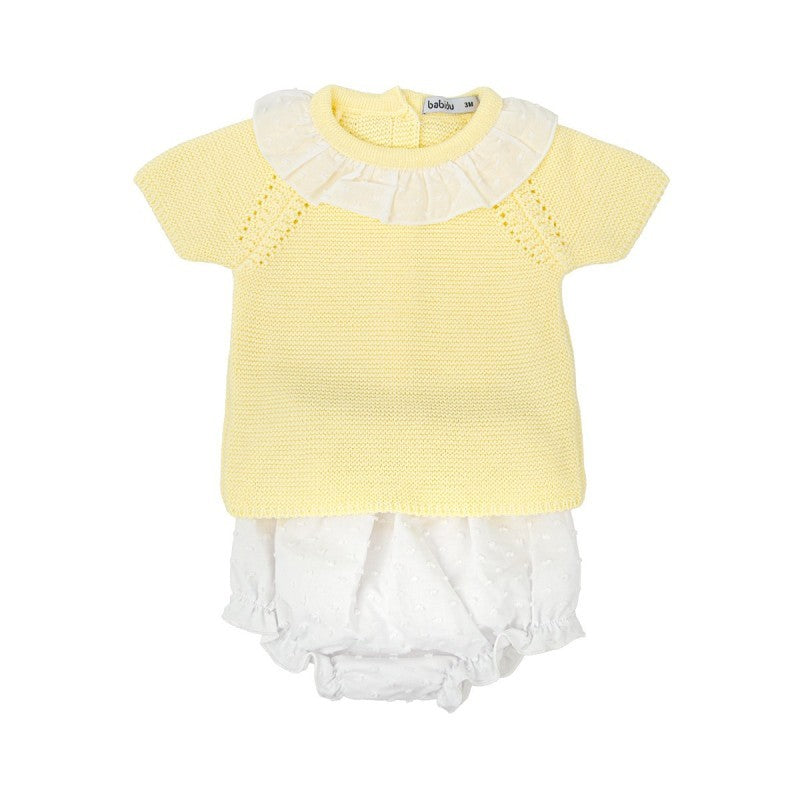 Conjunto ranita cuello bebé celeste Amanecer - Babidu