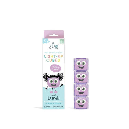 Cubos con luz Lumi lila - GloPals