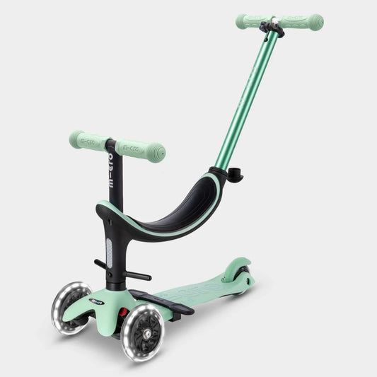 Patinete Mini 4en1 Deluxe Led menta - Micro