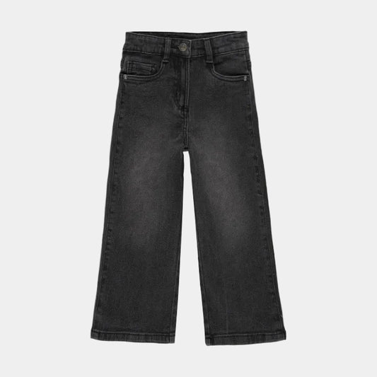 Pantalón Niña Denim Elástico Negro - Boboli