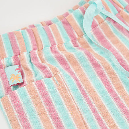 Bermuda popelín niña rayas colores - Boboli