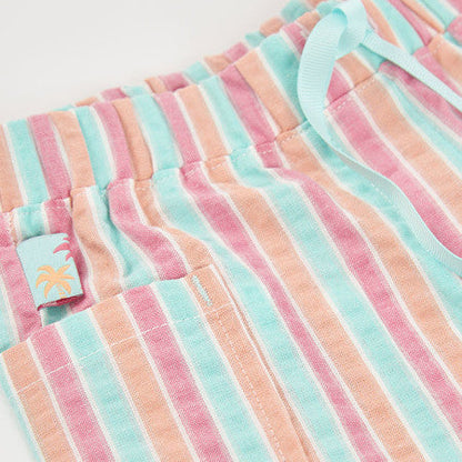 Bermuda popelín niña rayas colores - Boboli