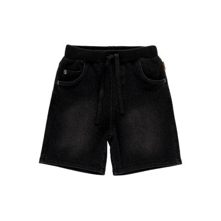 Bermuda felpa vaquera niño negra - Boboli