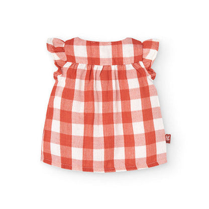 Vestido León cuadro tonos tierra - Boboli