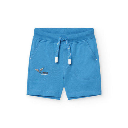 Bermuda felpa básica niño azul - Boboli
