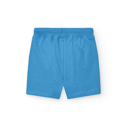 Bermuda felpa básica niño azul - Boboli