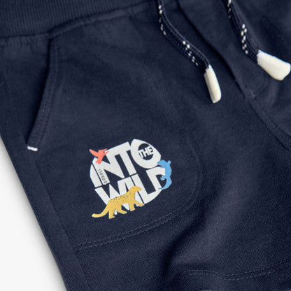 Bermuda felpa básica niño azul marina - Boboli