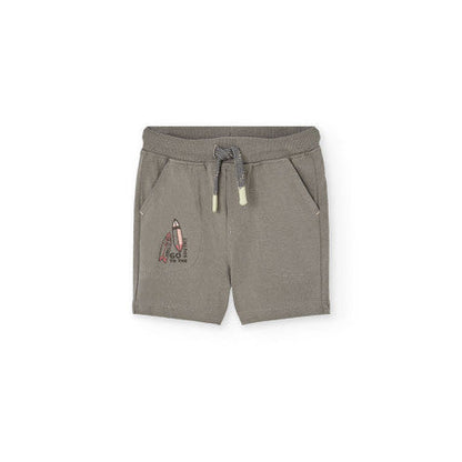 Bermuda felpa básica niño caqui - Boboli