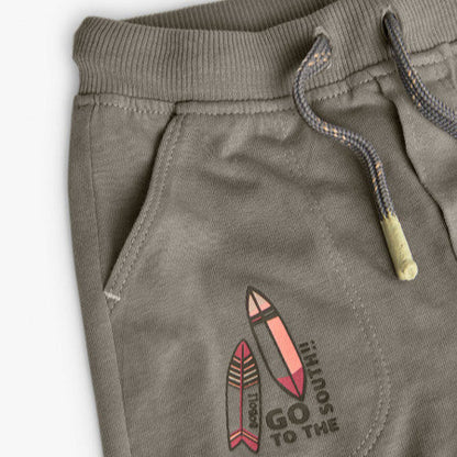 Bermuda felpa básica niño caqui - Boboli