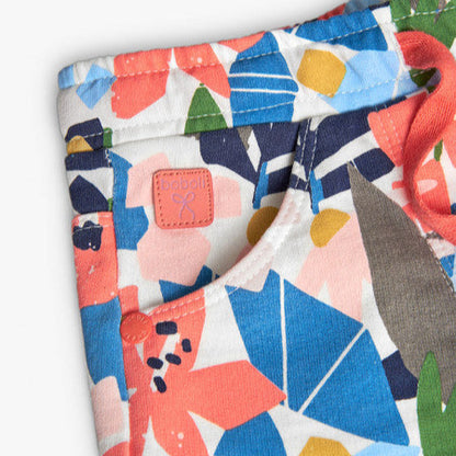 Bermuda felpa estampada flores Boboli