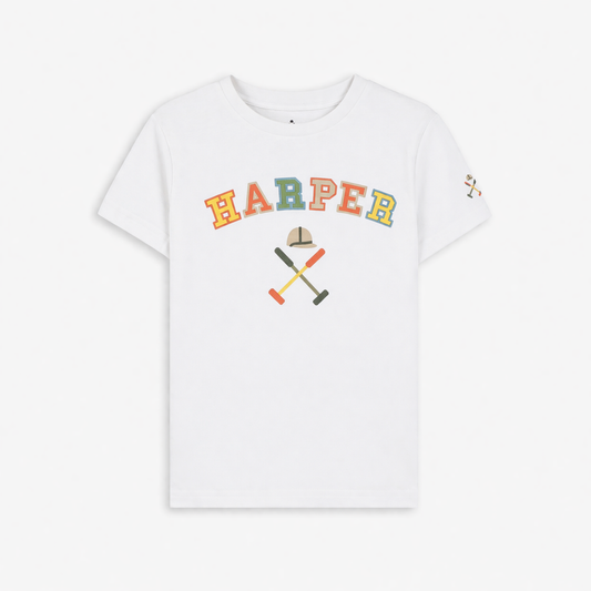 Camiseta Retro Kids Blanca - Harper & Neyer