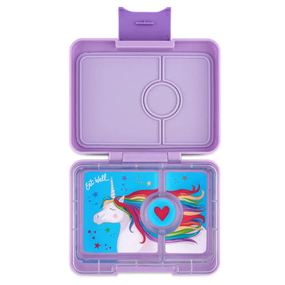 Caja almuerzo snack 3C Lavande Purple Unicorn - Yumbox