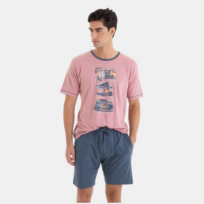 Pijama manga corta estampado furgo - Massana