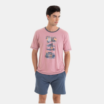 Pijama manga corta estampado furgo - Massana