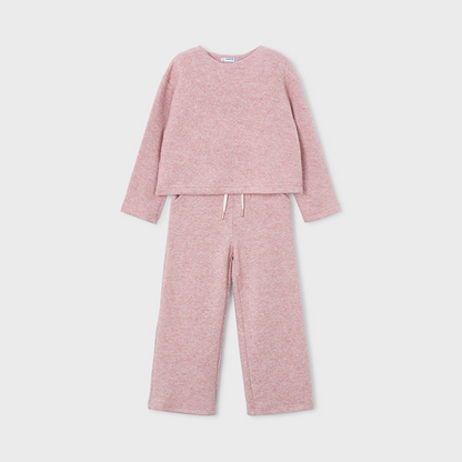 Conjunto pantalón y jersey glitter rosa - Mayoral