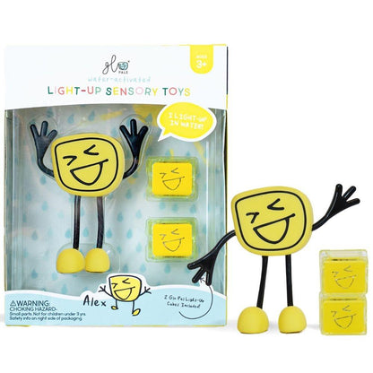 Set Alex + 2 cubos de luz amarillos - GloPals