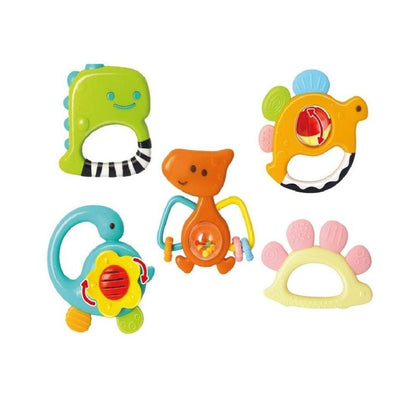 Set de 5 Sonajeros/Mordedores Dinosaurios - Hola