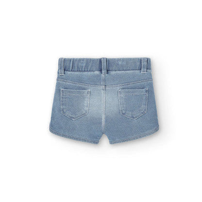 Bermuda vaquera felpa niña azul flojo Boboli