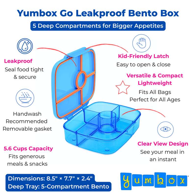 Caja almuerzo G0 5C Miami Blue - Yumbox