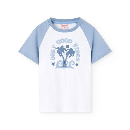 Pijama corto Only Good Vibes celeste - Boboli