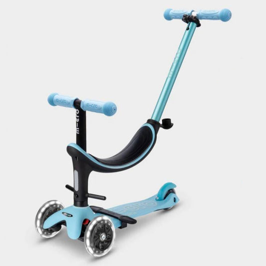 Patinete Mini 4en1 Deluxe Led azul - Micro