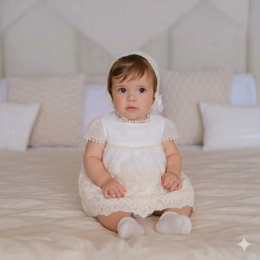 Vestido ceremonia tul crema  - Miranda