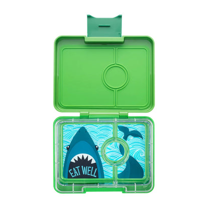 Caja almuerzo snack 3C Jurasic Green Shark - Yumbox