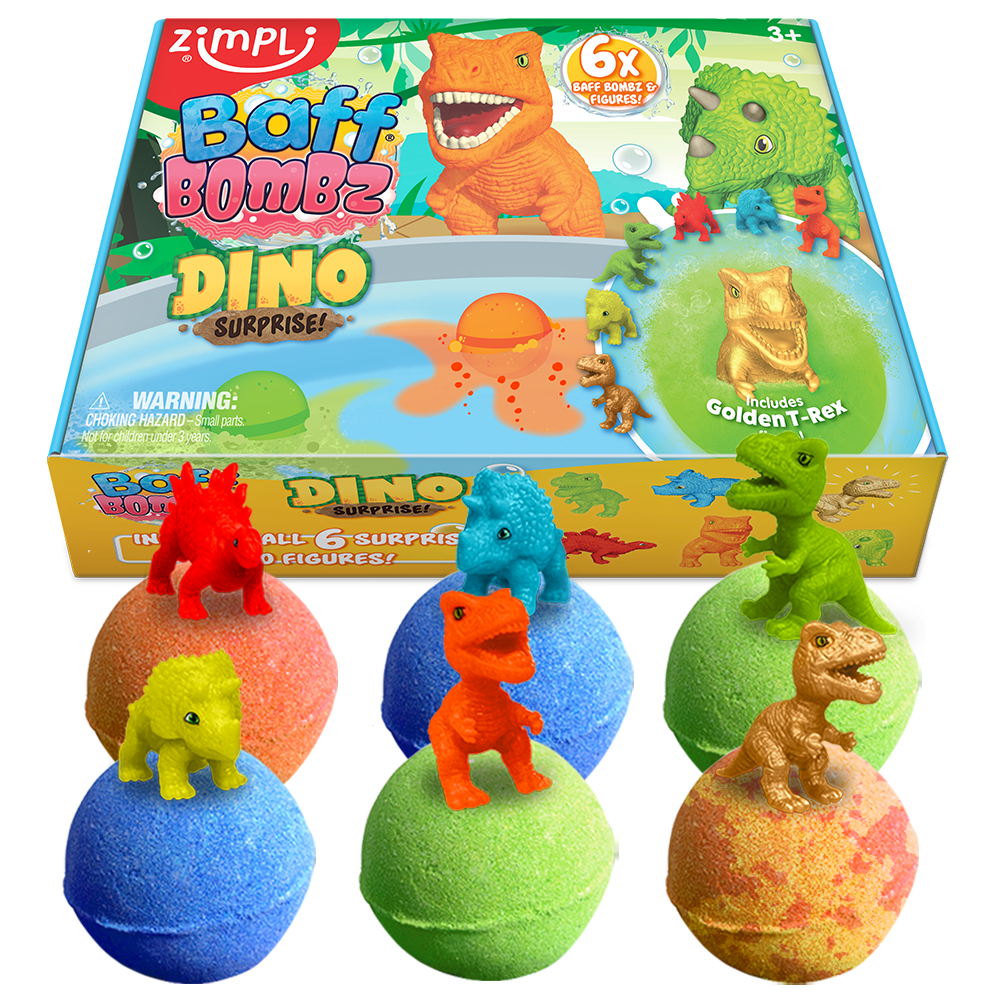 Pack 6 Bomba de baño Surprise Dinos - Zimpli