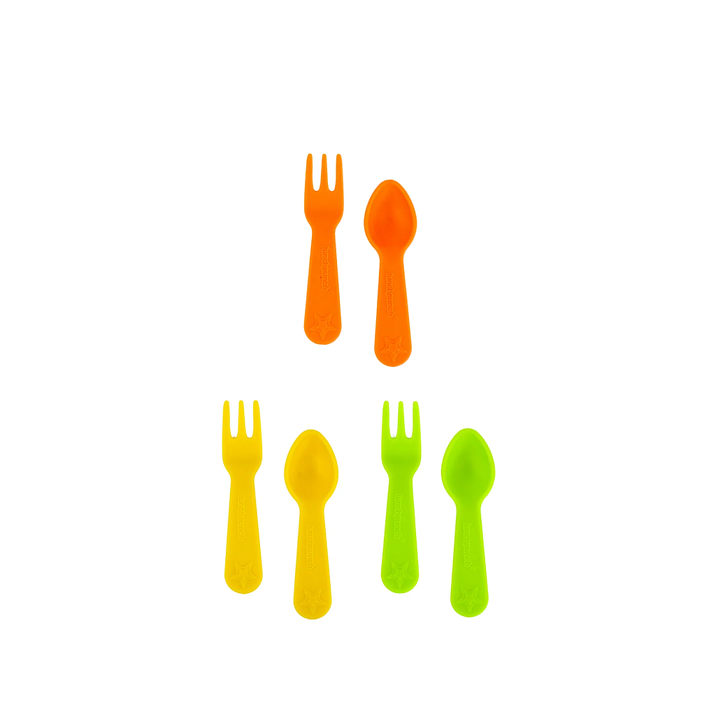 Set Mini Tenedor y Cuchara Brights - Lunch Punch