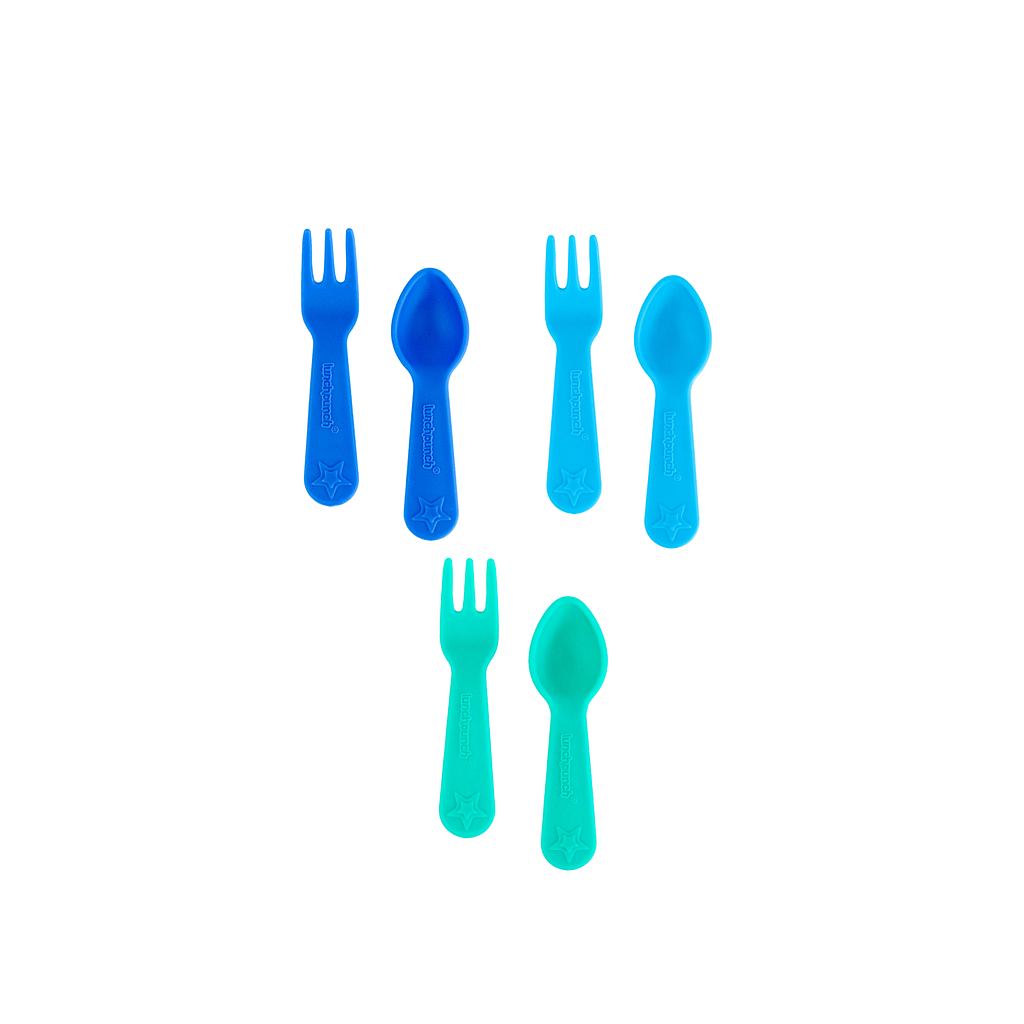 Set Mini Tenedor y Cuchara Burst - Lunch Punch