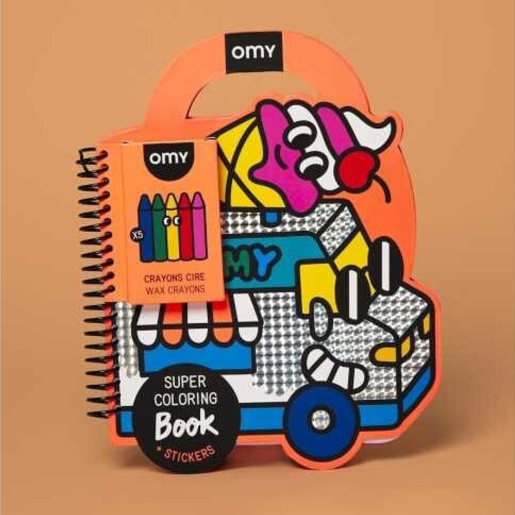 Libro con pinturas y pegatinas Yummy - Omy