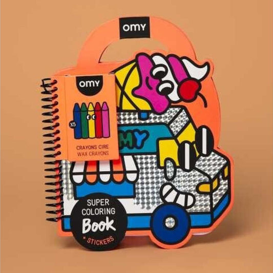 Libro con pinturas y pegatinas Yummy - Omy
