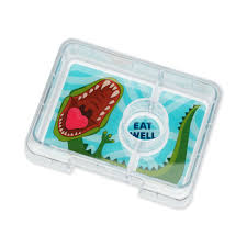 Caja almuerzo snack 3C surf blue dino - Yumbox