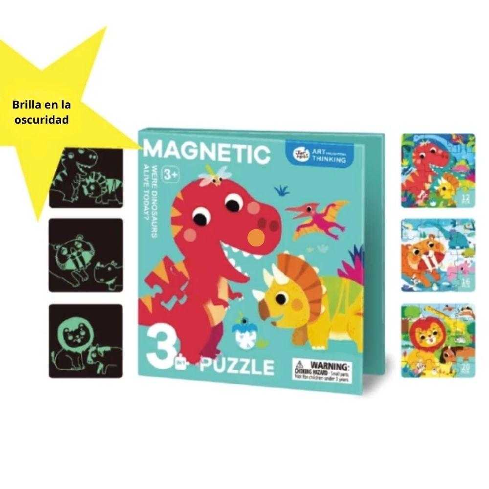 Puzzle magnético 3 en 1 Dinos - Jarmelo