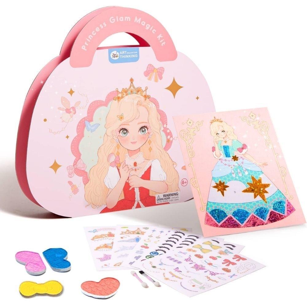 Kit creativo 4 en1 maquillaje y manualidades PRINCESS GLAM - Jarmelo