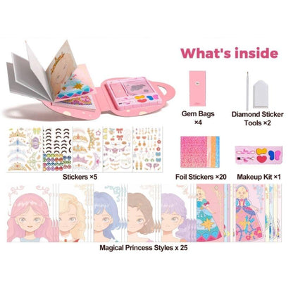 Kit creativo 4 en1 maquillaje y manualidades PRINCESS GLAM - Jarmelo