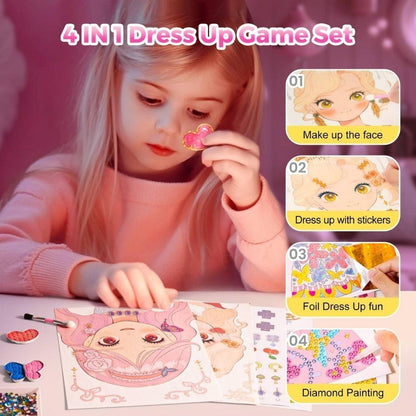 Kit creativo 4 en1 maquillaje y manualidades PRINCESS GLAM - Jarmelo