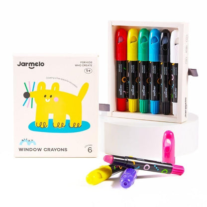 Caja 6 crayones para cristal, azulejos y papel - Jarmelo