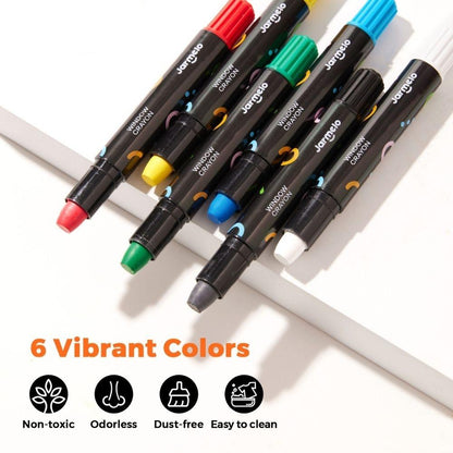 Caja 6 crayones para cristal, azulejos y papel - Jarmelo