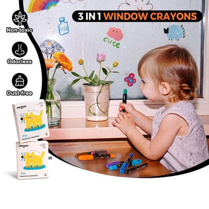 Caja 6 crayones para cristal, azulejos y papel - Jarmelo